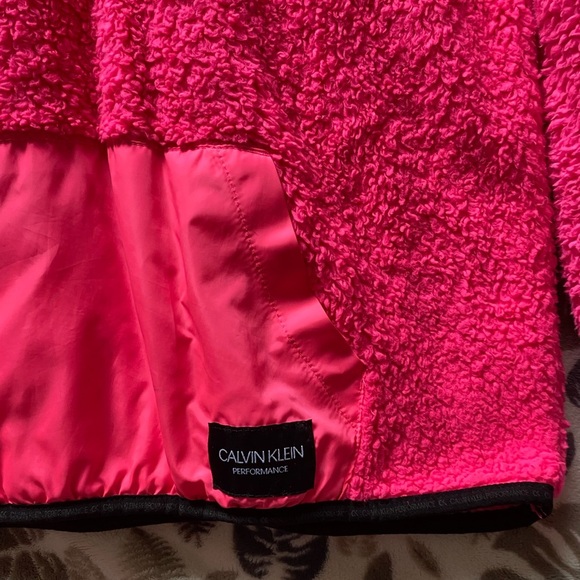 Calvin Klein Cozy Pink Sherpa Hoodie - Picture 10 of 11